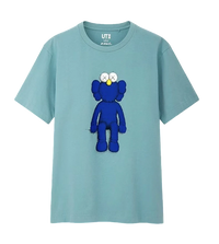 Tee Shirt Kaws Uniqlo Bleu BFF