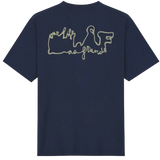 Tee shirt Olaf avec logo Skyline Navy FW24