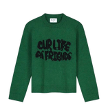 OLAF Pull Stencil Knitted Crewneck Laine Vert