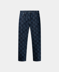 Jeans Daily Paper Kibo Check Jacquard Blue FW24