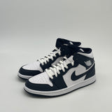 Nike Air Jordan 1 Mid White Metallic Gold Obsidian